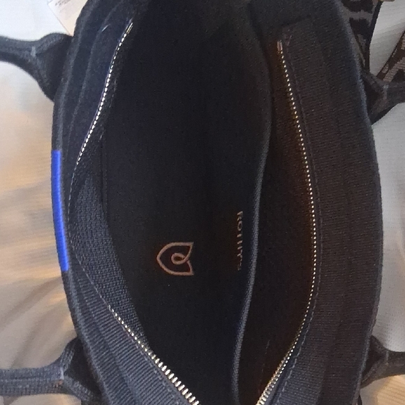 Rothy's Elegant Black Crossbody with Animal Print Strap - Picture 7 of 7